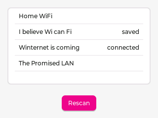 WiFi Settings Screenshot