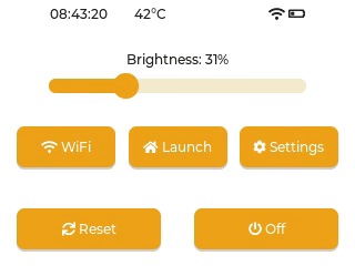 MicroPythonOS top drawer menu